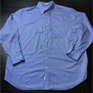 Peter Millar Men’s Blue Easy Care Nanoluxe Button Up Shirt Size 2XL, Preppy